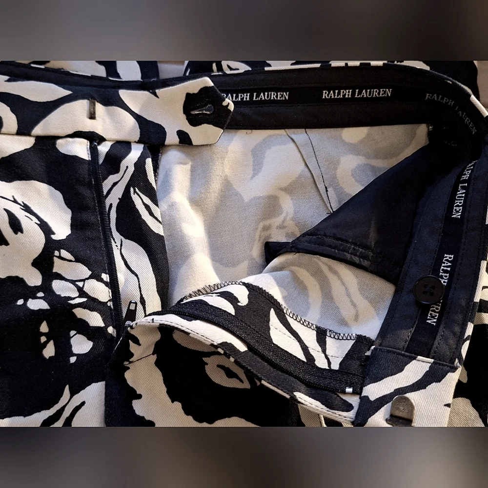 RALPH LAUREN | Black/CreamFloral Pants